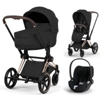 Cybex Priam Style Collection 3 в 1 Sepia Black шасі Rosegold 5.0 автокрісло Cloud T plus
