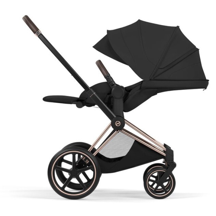 CYBEX Priam Style Collection 5.0 Sepia Black Stroller with Rose Gold Frame