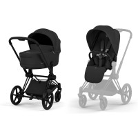 Stroller Priam 2 in 1 BLK Sepia Black