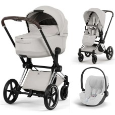 Cybex Priam Style Collection 3 в 1 City Grey шасі Chrome 5.0 автокрісло Cloud T plus