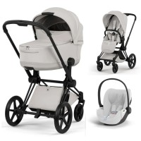 Cybex Priam Style Collection 3 в 1 City Grey шасі Matt Balck 5.0 автокрісло Cloud T plus
