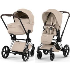 Cybex Priam Style Collection 5.0 Cozy Beige шасі Chrome коляска 2 в 1
