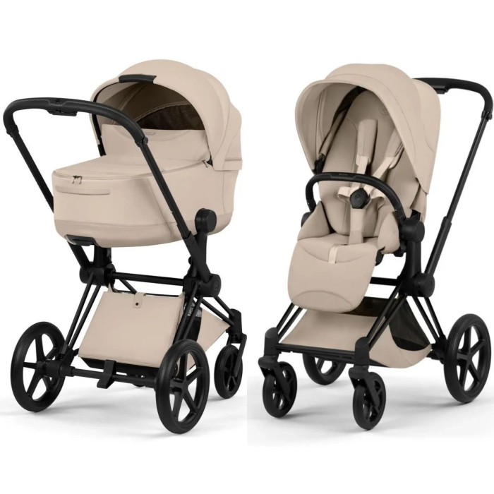 Cybex Priam Style Collection 5.0 Cozy Beige шасі Matt Black коляска 2 в 1