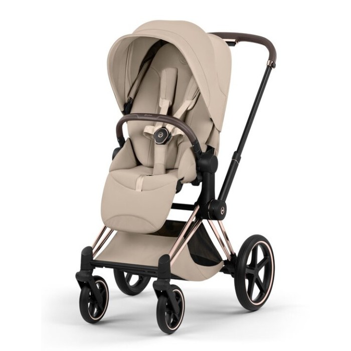 Cybex Priam Style Collection 5.0 Cozy Beige шасі Rosegold коляска 2 в 1