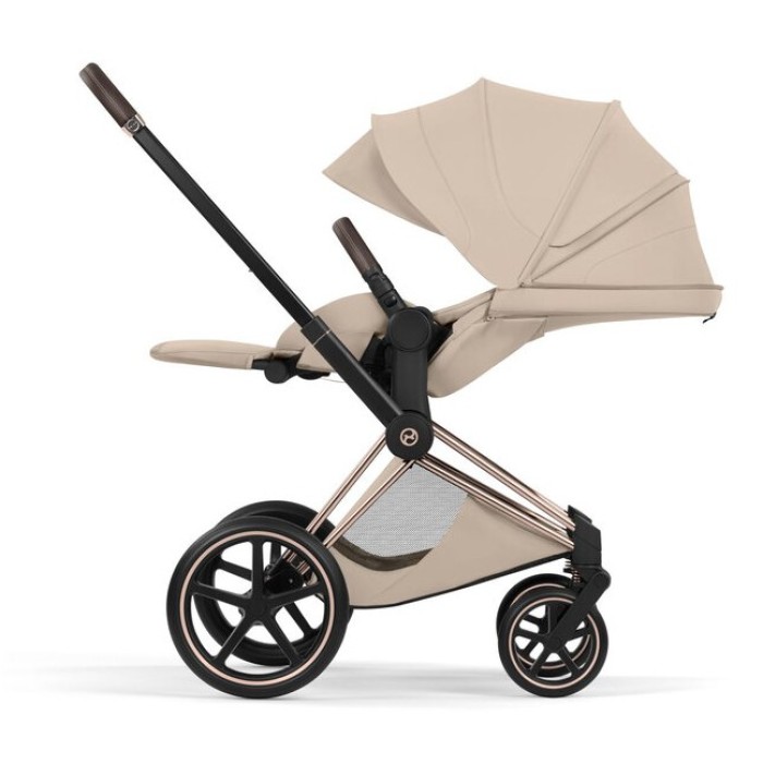 Cybex Priam Style Collection 5.0 Cozy Beige шасі Rosegold коляска 2 в 1