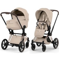Cybex Priam Style Collection 5.0 Cozy Beige шасі Rosegold коляска 2 в 1