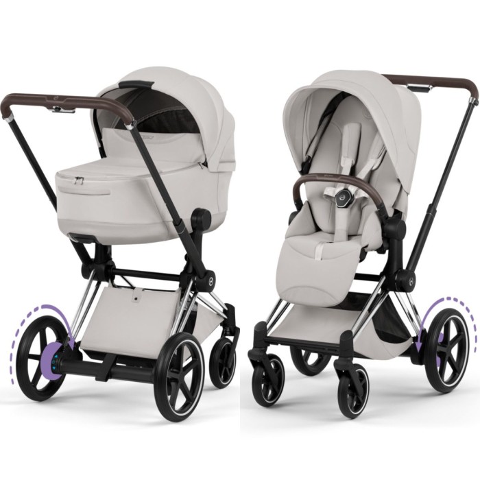 Cybex ePriam Style Collection City Grey шасі Chrome 5.0 коляска 2 в 1
