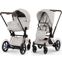 Cybex ePriam Style Collection City Grey шасі Rosegold 5.0 коляска 2 в 1