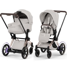 Cybex ePriam Style Collection City Grey шасі Rosegold 5.0 коляска 2 в 1