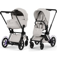 Cybex ePriam Style Collection City Grey шасі Matt Balck 5.0 коляска 2 в 1