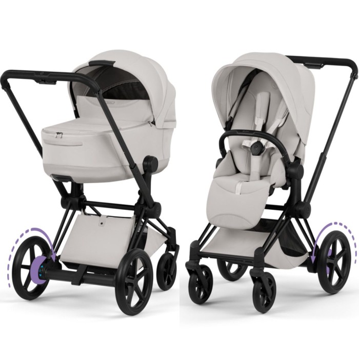 Cybex ePriam Style Collection City Grey шасі Matt Balck 5.0 коляска 2 в 1