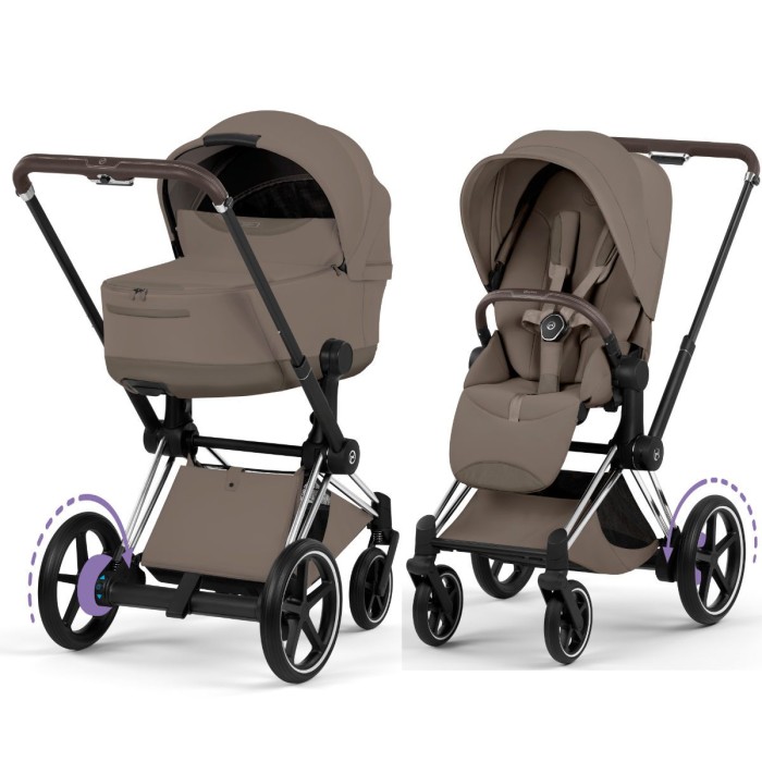 Cybex ePriam Style Collection Coconut Brown шасі Chrome 5.0 коляска 2 в 1