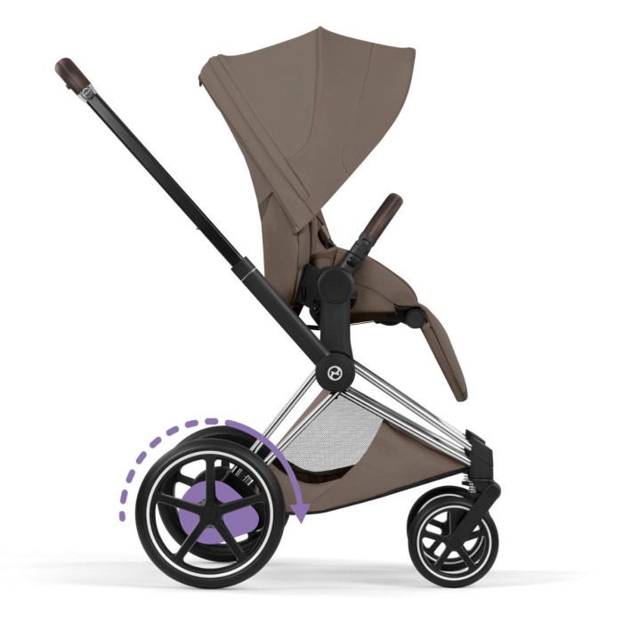 Cybex ePriam Style Collection Coconut Brown шасі Chrome 5.0 коляска 2 в 1