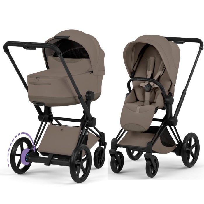 Cybex ePriam Style Collection Coconut Brown шасі Matt Balck 5.0 коляска 2 в 1