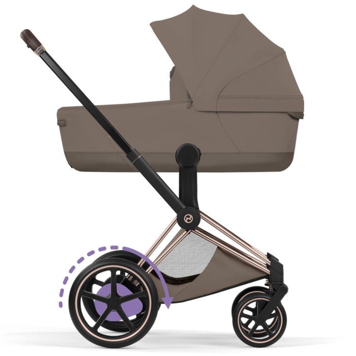 Cybex ePriam Style Collection Coconut Brown шасі Rosegold 5.0 коляска 2 в 1