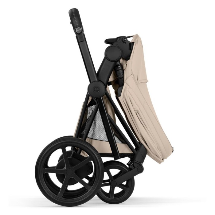 Cybex ePriam Comfort Collection Cozy Beige шасі Matt Black 5.0 коляска 2 в 1