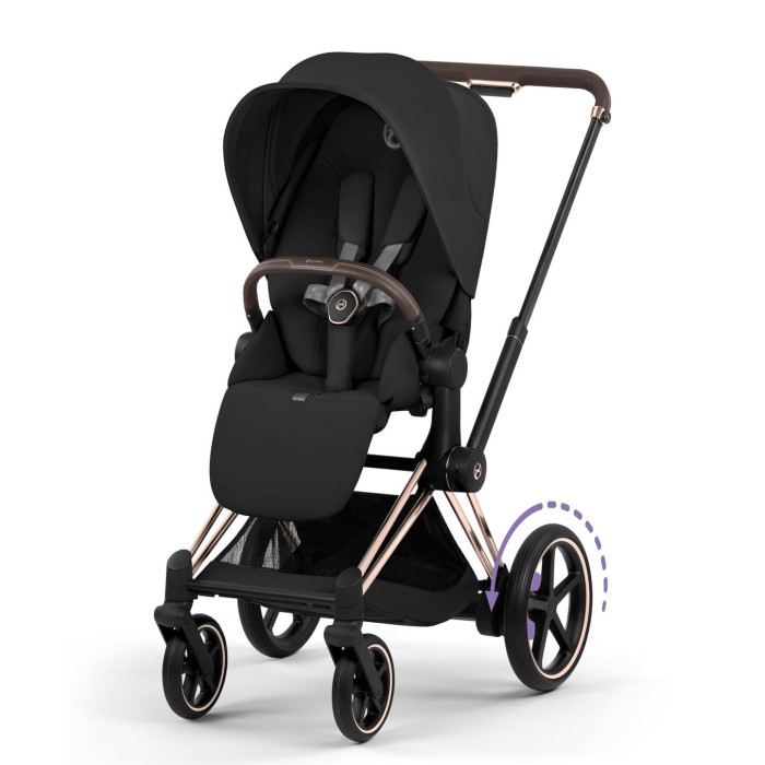 Cybex ePriam Comfort Collection Sepia Black шасі Rosegold 5.0 коляска 2 в 1