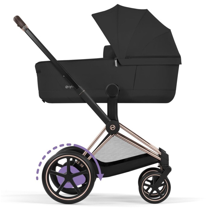 Cybex ePriam Comfort Collection Sepia Black шасі Rosegold 5.0 коляска 2 в 1