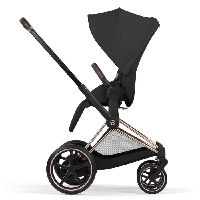 Cybex ePriam Comfort Collection Sepia Black шасі Rosegold 5.0 коляска 2 в 1