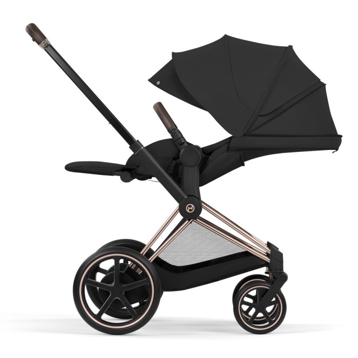 Cybex ePriam Comfort Collection Sepia Black шасі Rosegold 5.0 коляска 2 в 1