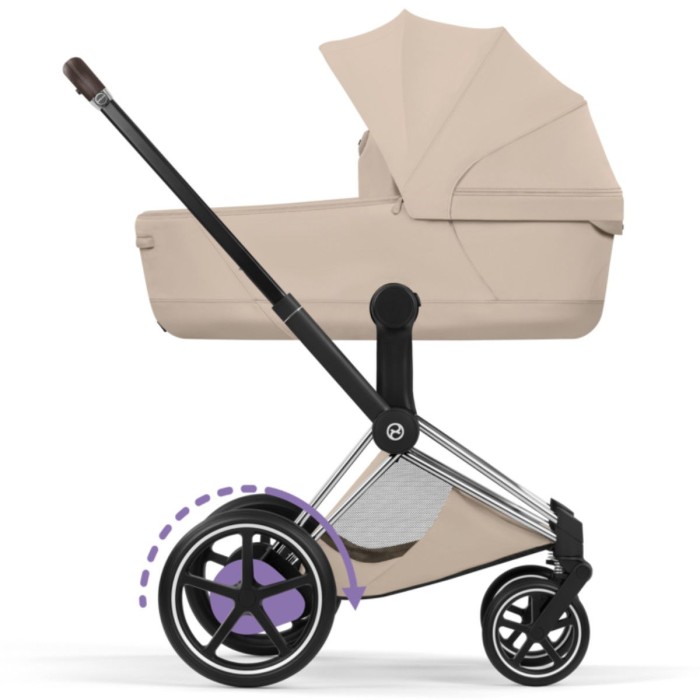 Cybex ePriam Style Collection Cozy Beige шасі Chrome 5.0 коляска 2 в 1