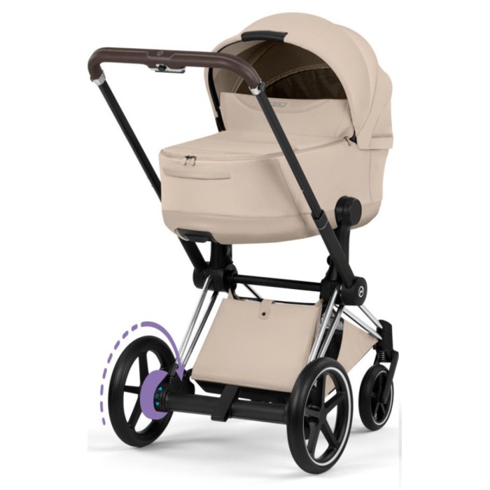 Cybex ePriam Style Collection Cozy Beige шасі Chrome 5.0 коляска 2 в 1