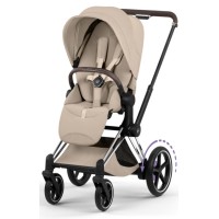 Коляска Cybex ePriam Style Collection Cozy Beige шасі Chrome 5.0