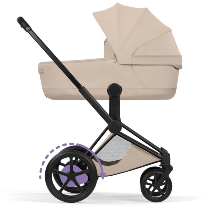 Cybex ePriam Style Collection Cozy Beige шасі Matt Balck 5.0 коляска 2 в 1