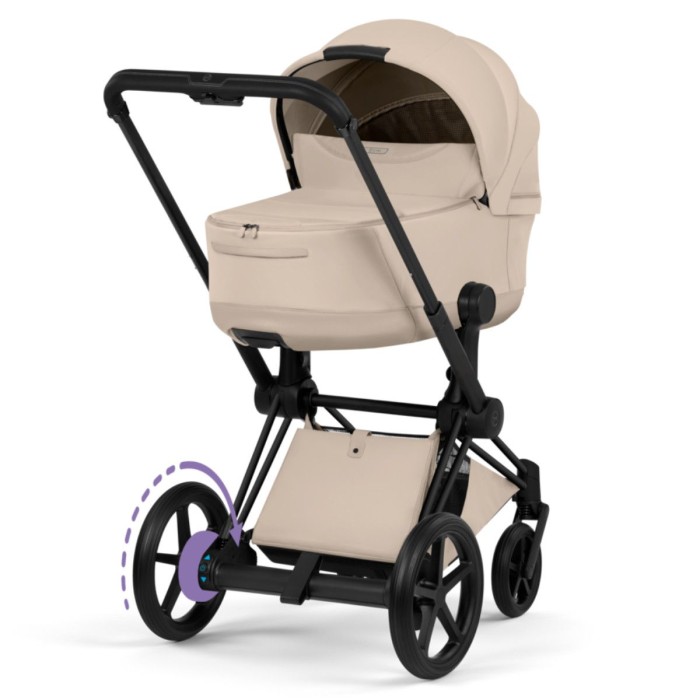 Cybex ePriam Style Collection Cozy Beige шасі Matt Balck 5.0 коляска 2 в 1