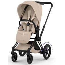 Коляска Cybex ePriam Style Collection Cozy Beige шасі Matt Balck 5.0