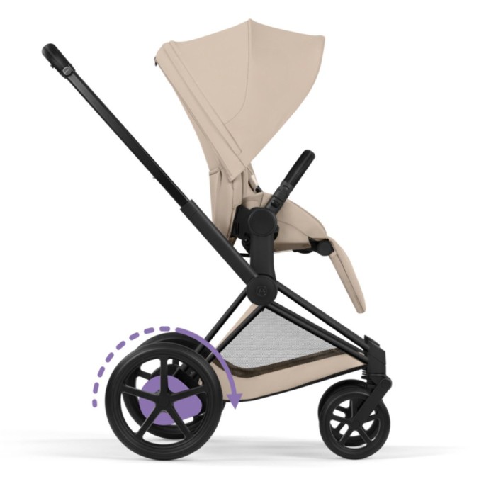 Коляска Cybex ePriam Style Collection Cozy Beige шасі Matt Balck 5.0