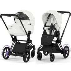 Cybex ePriam Style Collection Off White шасі Matt Balck 5.0 коляска 2 в 1