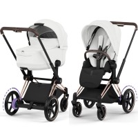 Cybex ePriam Style Collection Off White шасі Rosegold 5.0 коляска 2 в 1