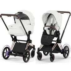 Cybex ePriam Style Collection Off White шасі Rosegold 5.0 коляска 2 в 1