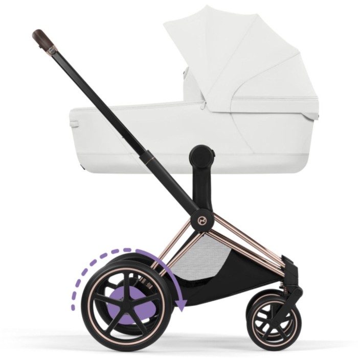 Cybex ePriam Style Collection Off White шасі Rosegold 5.0 коляска 2 в 1