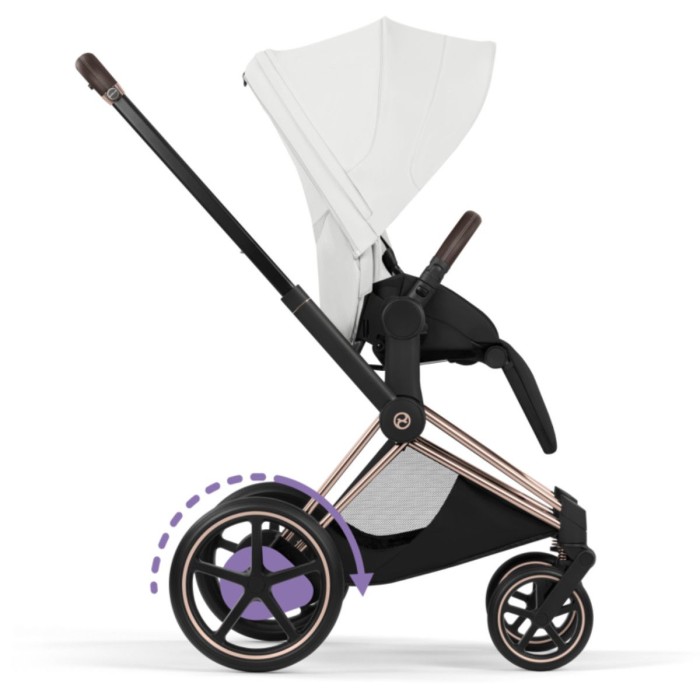 Cybex ePriam Style Collection Off White шасі Rosegold 5.0 коляска 2 в 1
