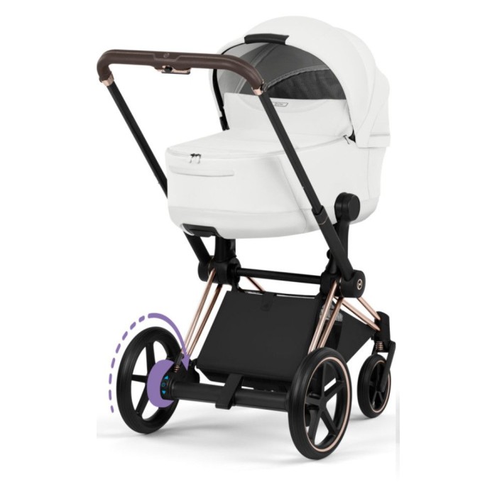 Cybex ePriam Style Collection Off White шасі Rosegold 5.0 коляска 2 в 1