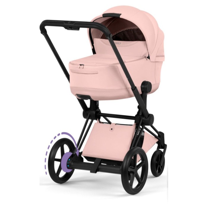 Cybex ePriam Style Collection Peach Pink шасі Matt Balck 5.0 коляска 2 в 1