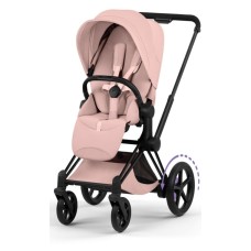 Коляска Cybex ePriam Style Collection Peach Pink шасі Matt Balck 5.0