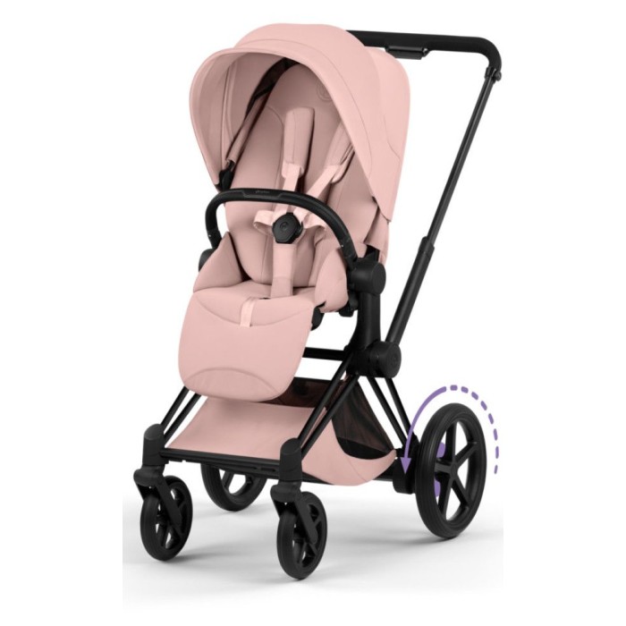 Stroller Cybex ePriam Style Collection Peach Pink chassis Matt Balck 5.0