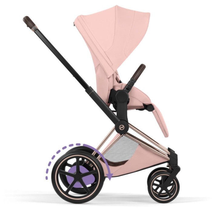 Коляска Cybex ePriam Style Collection Peach Pink шасі Rosegold 5.0