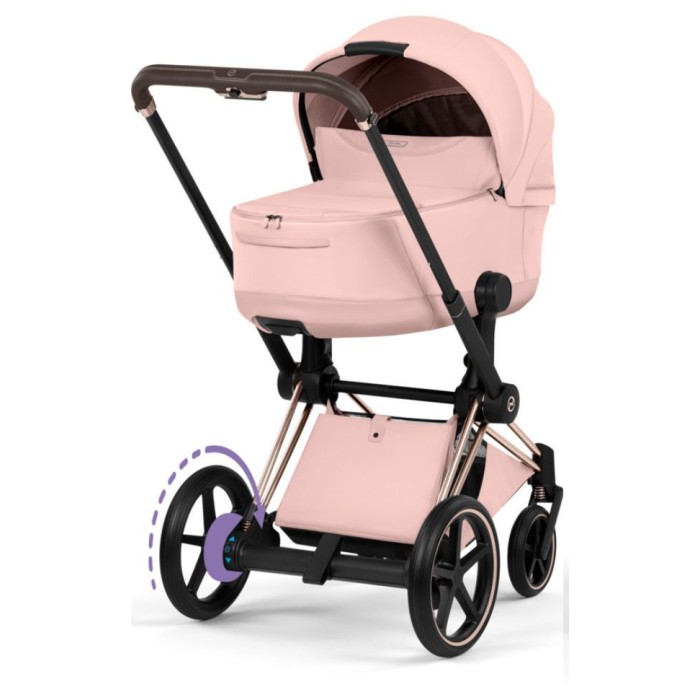 Cybex ePriam Style Collection Peach Pink шасі Rosegold 5.0 коляска 2 в 1