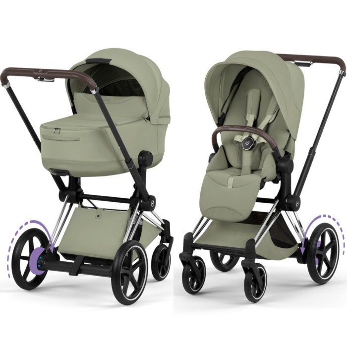 Cybex ePriam Style Collection Sage Green шасі Chrome 5.0 коляска 2 в 1