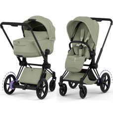 Cybex ePriam Style Collection Sage Green шасі Matt Balck 5.0 коляска 2 в 1