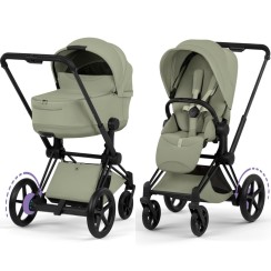 Cybex ePriam Style Collection Sage Green шасі Matt Balck 5.0 коляска 2 в 1