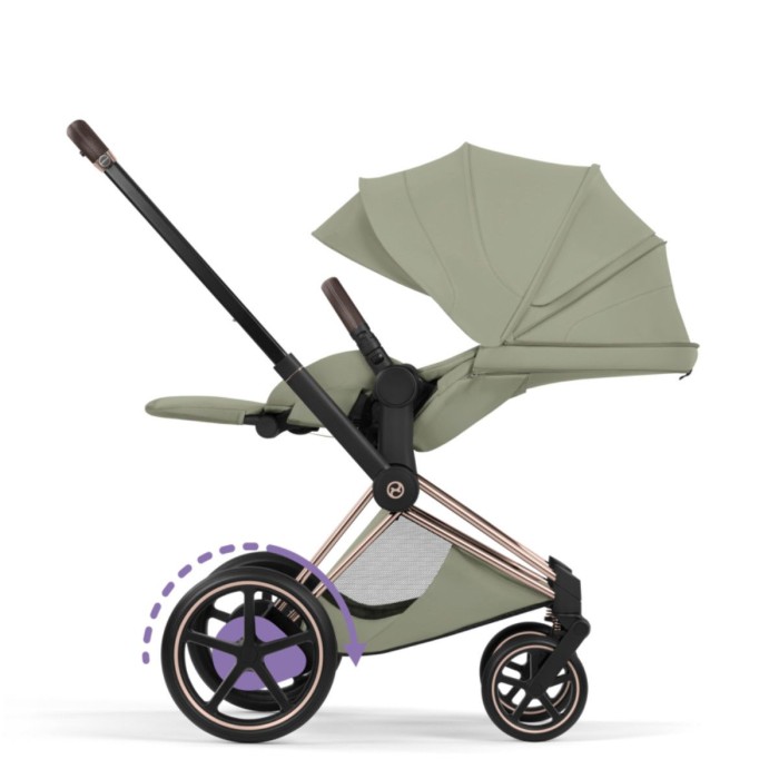 Cybex ePriam Style Collection Sage Green шасі Matt Balck 5.0 коляска 2 в 1