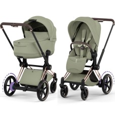 Cybex ePriam Style Collection Sage Green шасі Rosegold 5.0 коляска 2 в 1