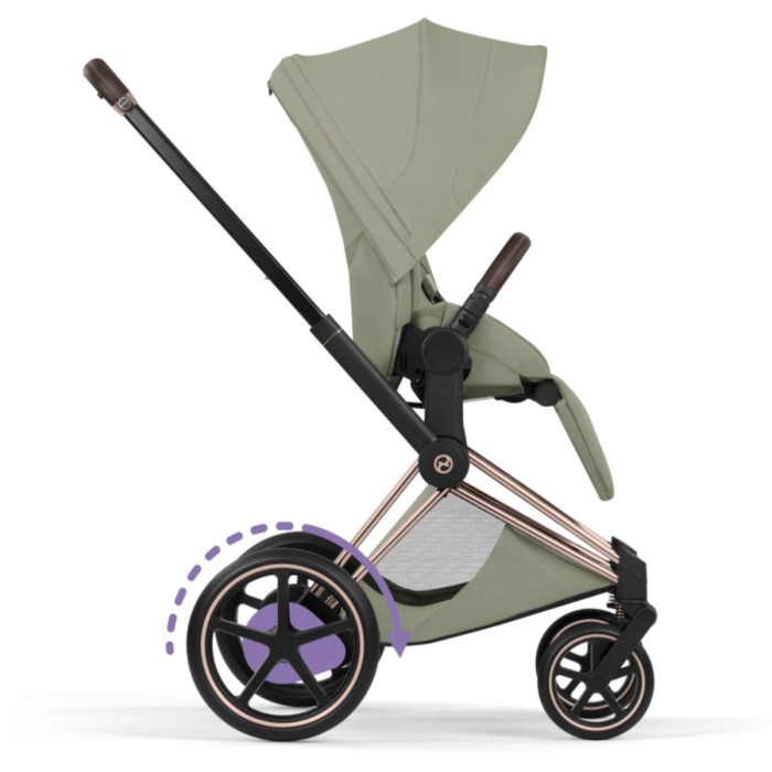 Cybex ePriam Style Collection Sage Green шасі Rosegold 5.0 коляска 2 в 1