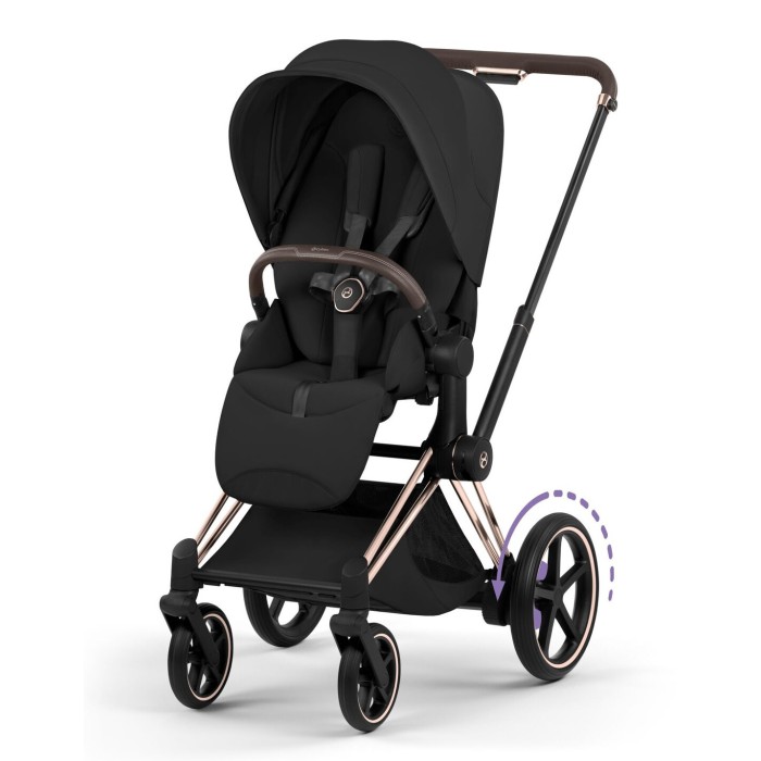 Cybex ePriam Style Collection Sepia Black шасі Rosegold 5.0 коляска 2 в 1