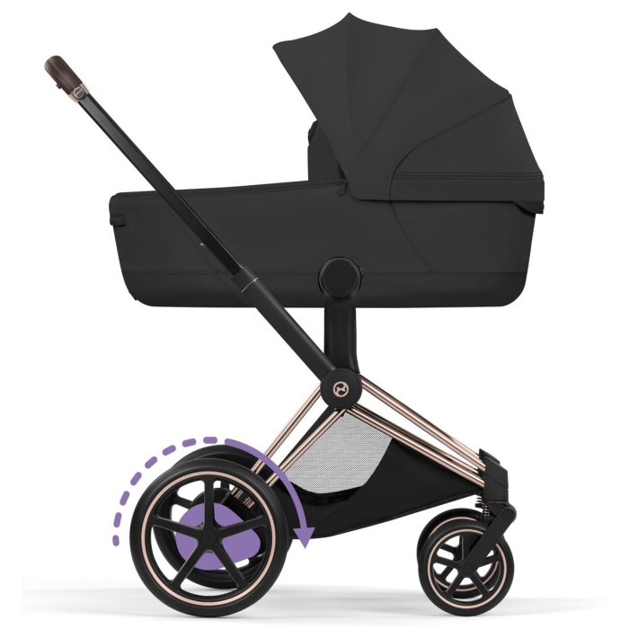 Cybex ePriam Style Collection Sepia Black шасі Rosegold 5.0 коляска 2 в 1